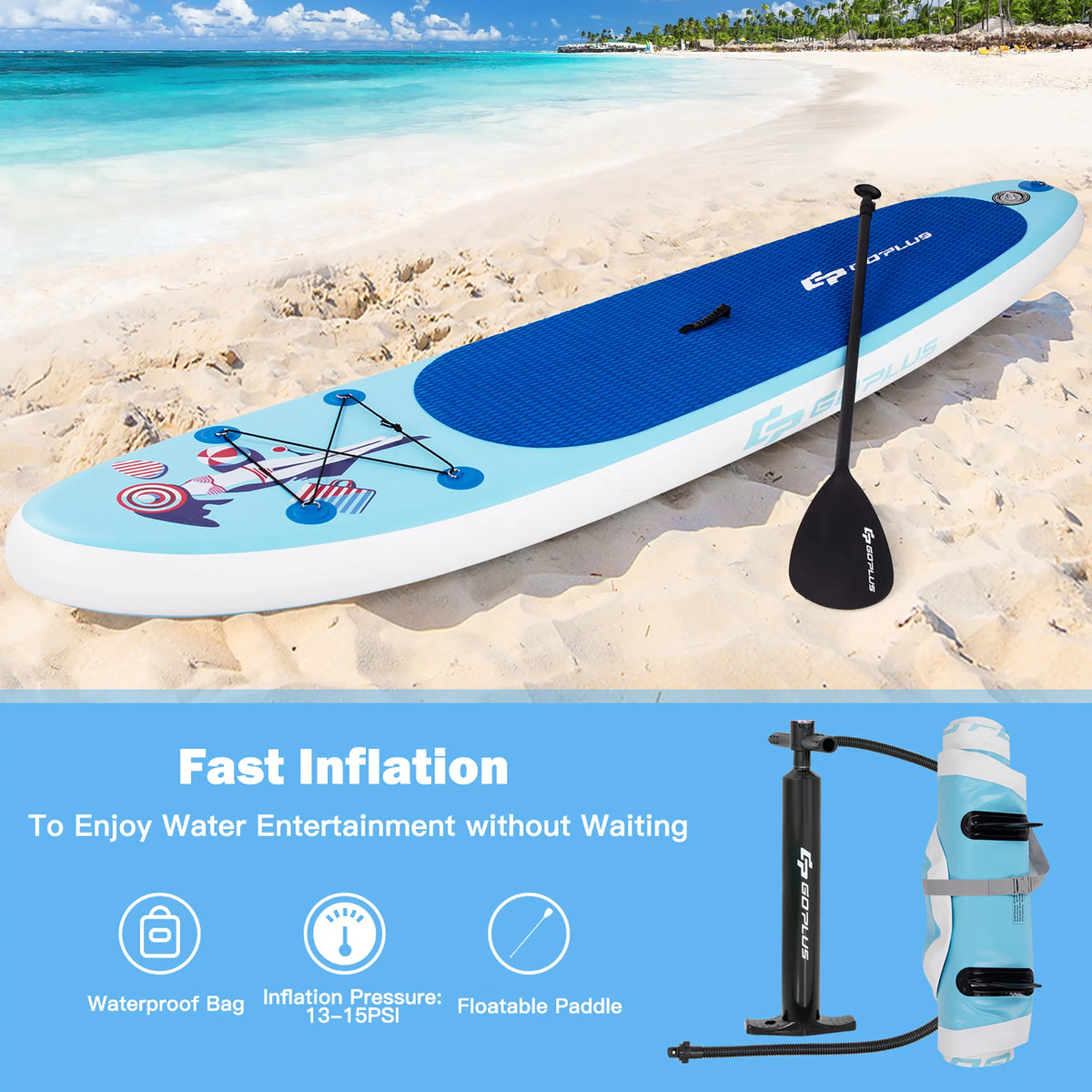 10' Inflatable Stand Up Paddle Board G96423
