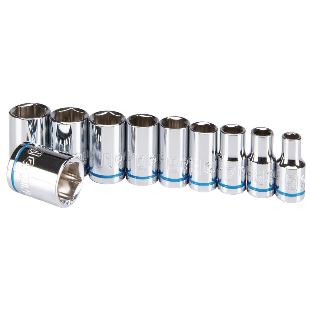 1/4 in. Drive Metric Chrome Socket Set, 10-Piece R658812
