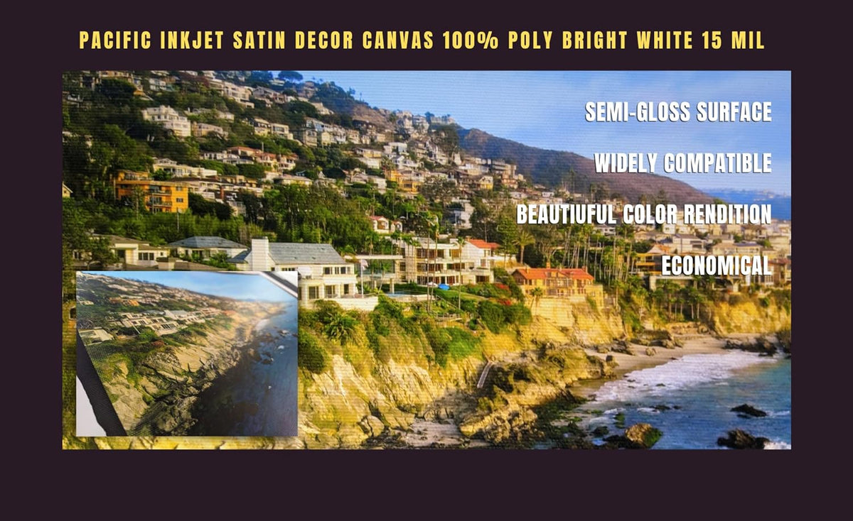 11x17 20 Sheets Satin Canvas 100% Poly Bright White 15 Mil X3963