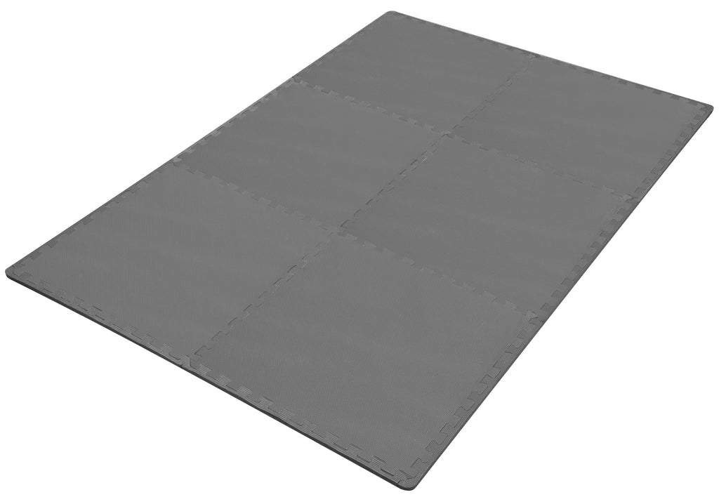1/2 In. Extra Thick EVA Foam Interlocking Exercise Mat, 24 Square Feet Y910429