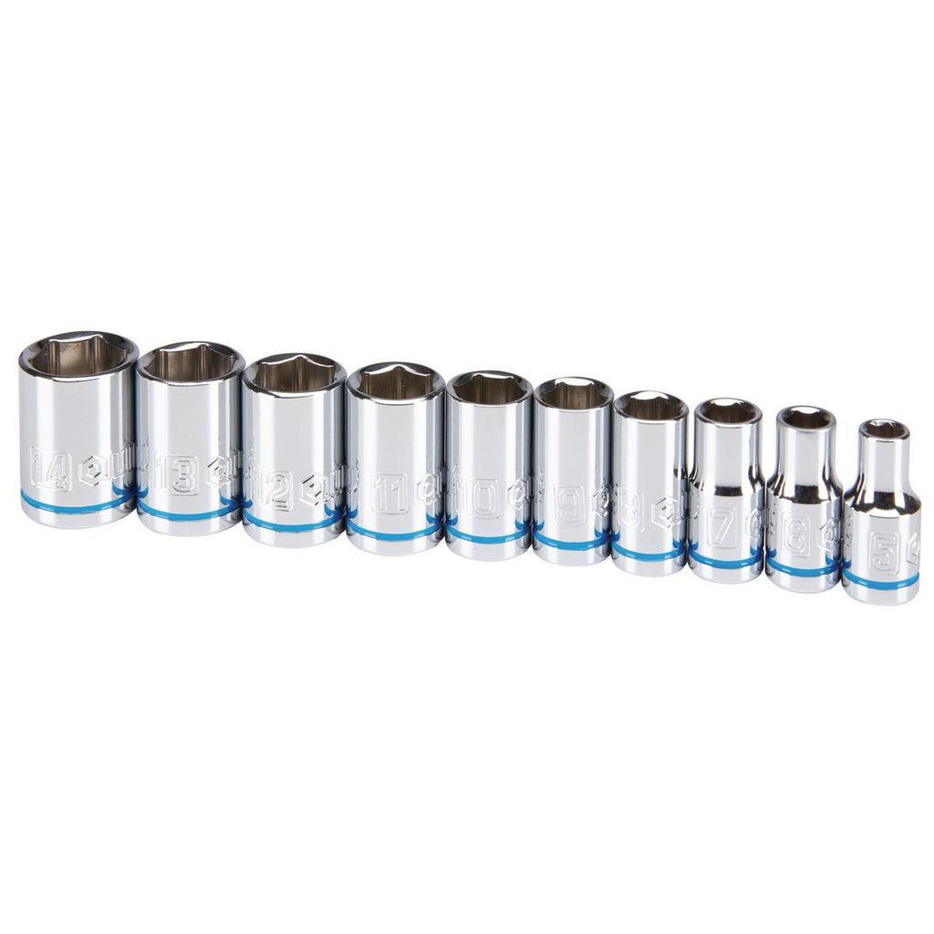 1/4 in. Drive Metric Chrome Socket Set, 10-Piece R658812