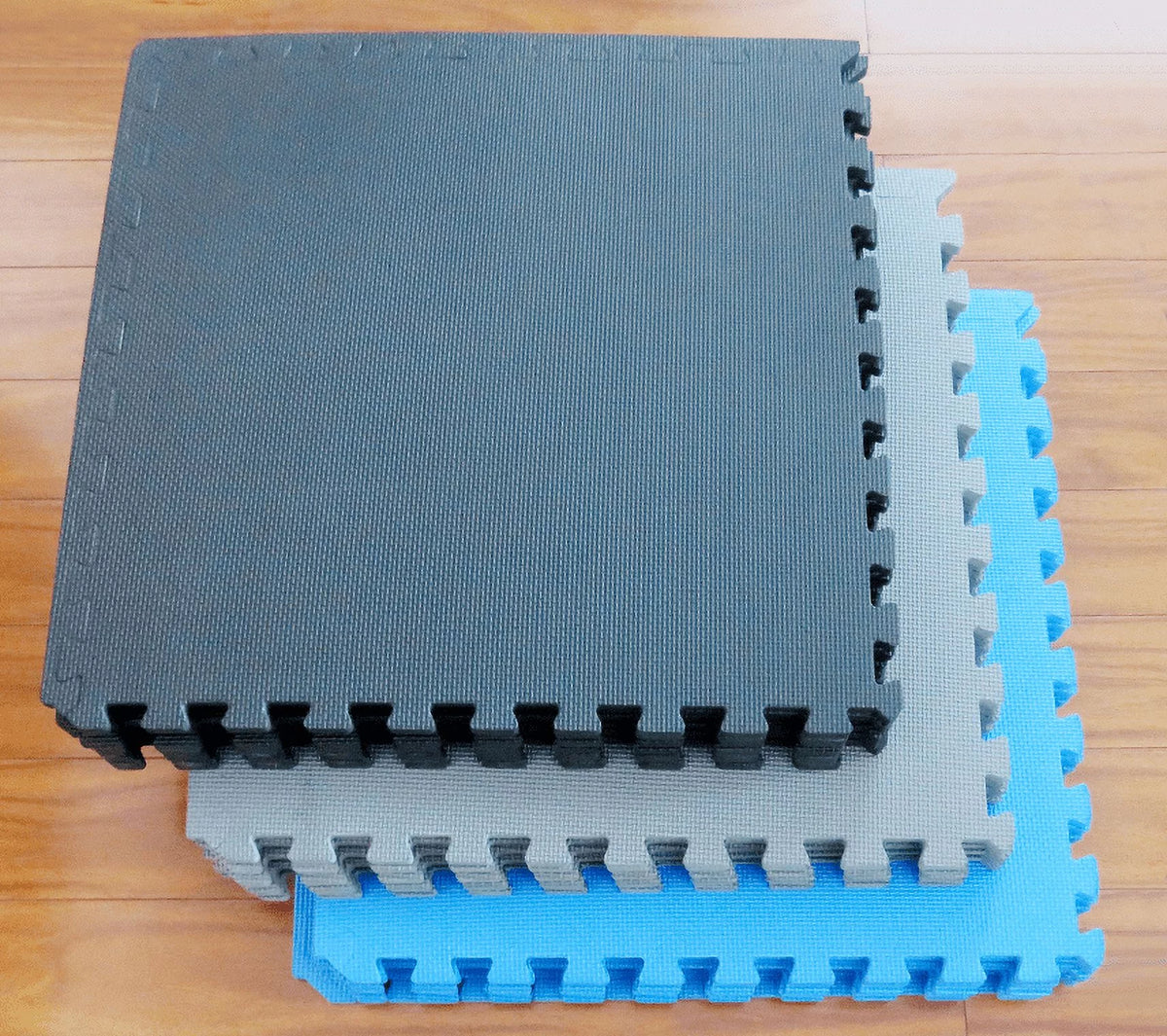 1/2 In. Extra Thick EVA Foam Interlocking Exercise Mat, 24 Square Feet Y910429