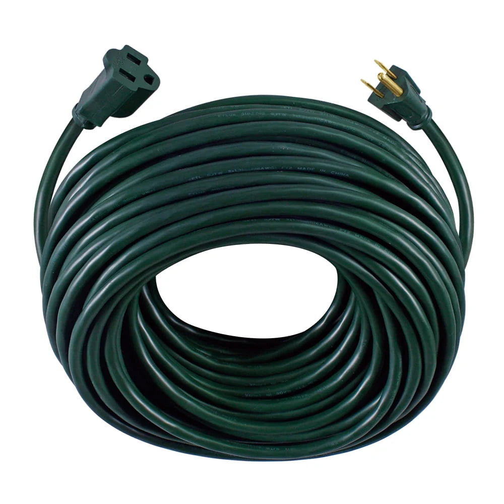 100FT 16AWG 3 Prong Green Single Outlet Outdoor Extension Cord F633546
