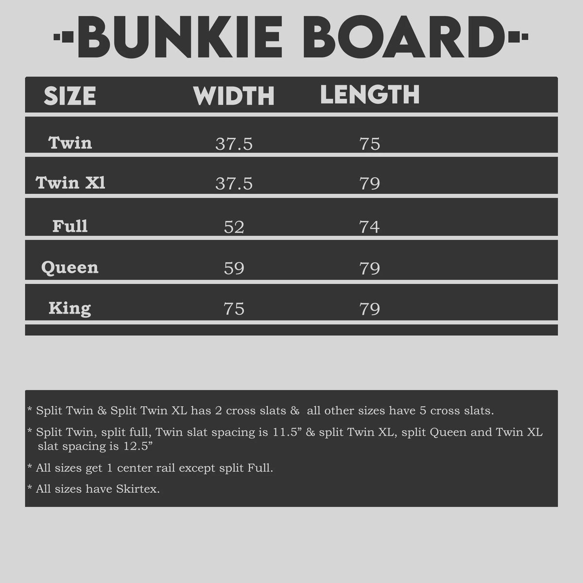 1.5 Split Wood Bunkie Board D237266